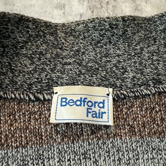 Vintage cardigan western sweater aztec print bohemian lagenlook open sweater M - Picture 2 of 4